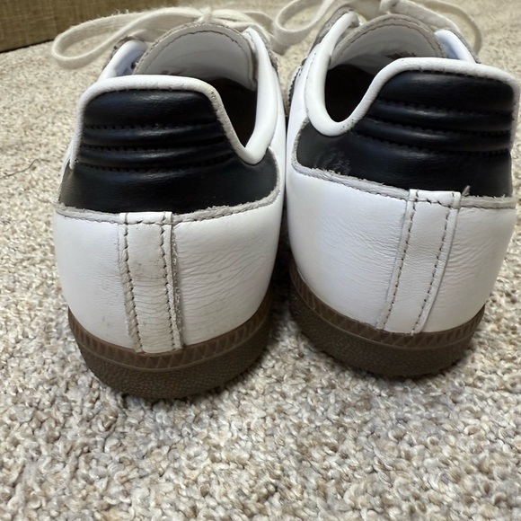 Adidas sambas White and Black Sneakers Low-Top Athletic Shoes (women’s 7) - Picture 2 of 8